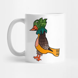 pixel weird lizard head bird Mug